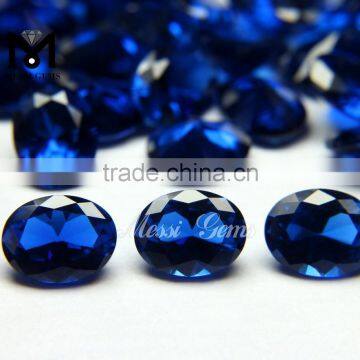 Wuzhou Factory Direct Sale Faceted Oval Blue Buy Glass Beads