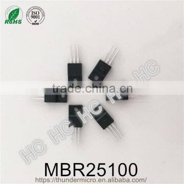 Original MBR25100 Schottky barrier rectifier diode 25A 100V TO-220