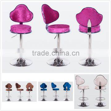 Customized Rose Modern Seat Fabric Bar Stool