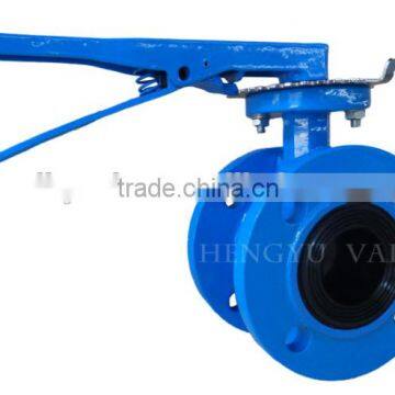 ductile iron double flange butterfly valve