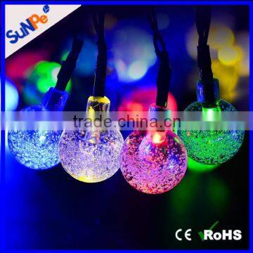 Outdoor Garden Decoration LED Waterproof Crystal Ball Solar Powered Street String Light