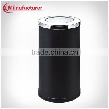 Metal Outdoor Swing Top Room Waste Bin, Black Battery Collector Stand Container