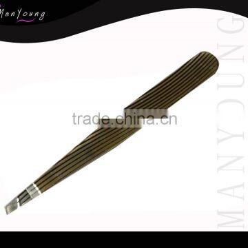 staniless steel tweezer with black color/black coat tweezer