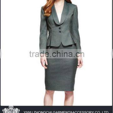 gray ladies office skirt suit