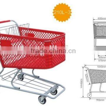 RH-SMP210 210L 1040*600*1085 China Plastic Supermarket Cart Manufacturers for plastic trolley cart