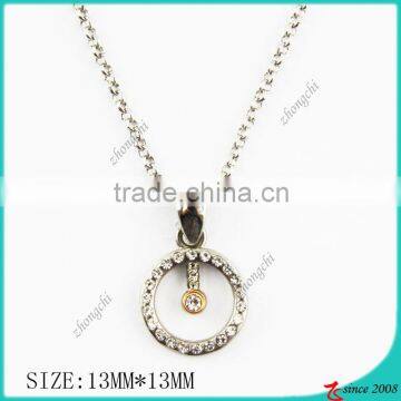 new arrival crystals alloy circle necklace