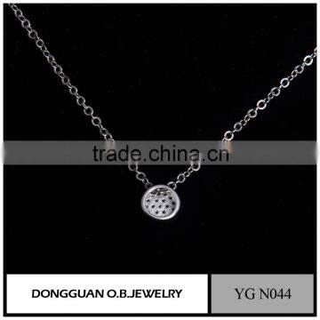 Circle AAA cz Sterling Silver Pendants Necklace /Hot Selling Micro-pave Setting Zircon photo-5