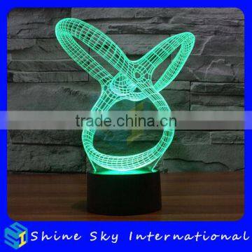 Acrylic Sculpture 3D LED Night Light Creative Stereoscopic 7 Colors Flashing Touch LED Night Light