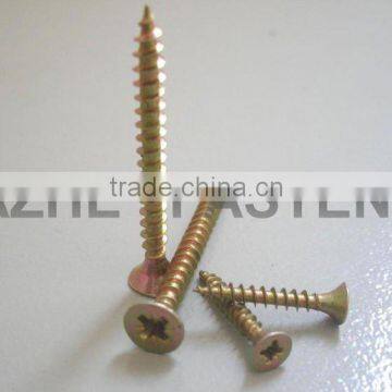 Yellow or blue zinc plated phillips or pozi countersunk chipboard screws
