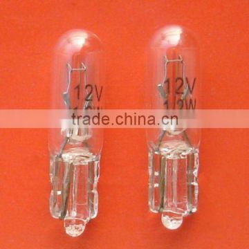 Wedge halogen bulbs T5 12V 1.2W/2W