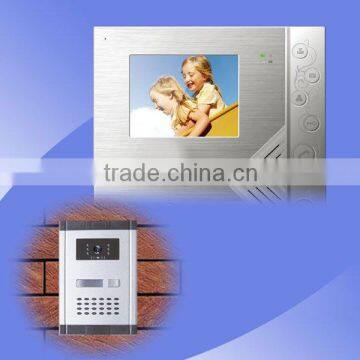 4-inch color video door intercom with super thin indoor monitor housing