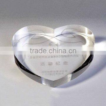 2015 Crystal blank heart paperweight