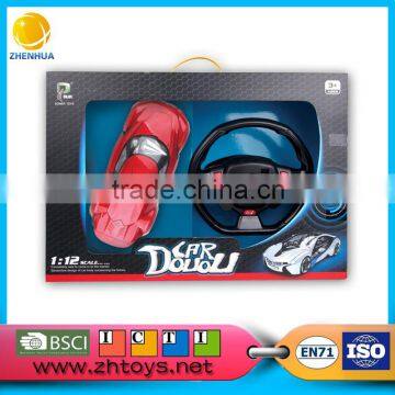 1:12 scale 4 CH RC car with the universal steering wheel remote control car with battery