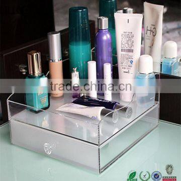 China supplier personalized clear acrylic makeup organizer for desktop