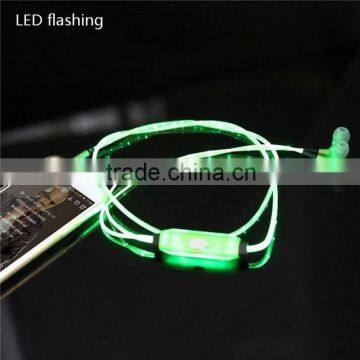 EL Flashing Headphone,New Style Visible EL Light Up In-Ear Headphone Earphones With Microphone + Micro USB Charging photo-3