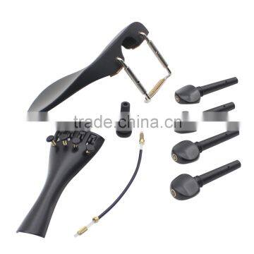4/4 Violin Chin Rest Chinrest With Tuning Peg Tailpiece Fine Tuner Tailgut Endpin Violin Accessory Kit photo-4