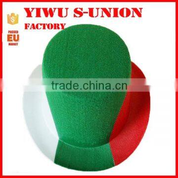 Custom funny white green red fiesta felt carnival top hat
