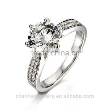 latest silver beautiful aaaaa cubic zirconia ring design