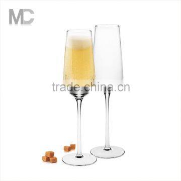 Wholesale Hot Selling Non Led Crystal Long Stem Champagne Glass