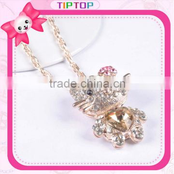 hello kitty crystal charm necklace