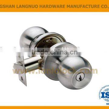 Tubular stainless steel round keyed /bathroom/passage tubular Leverset