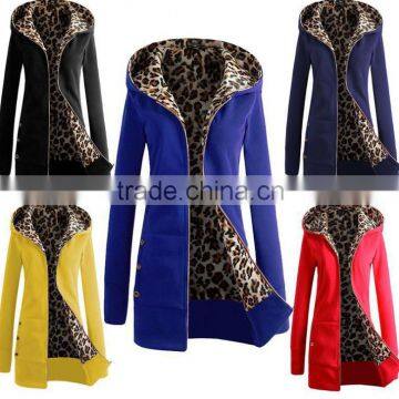 Wholesale Personalized Leopard Zip Manteau