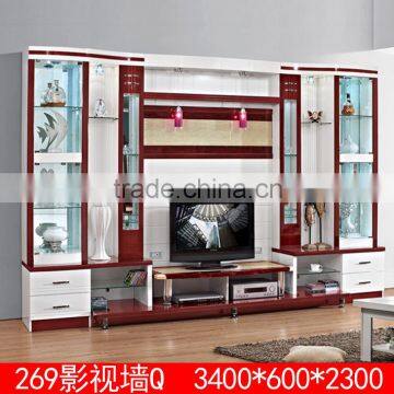 China wooden storage cabinet space saving furniture lcd tv cabinet