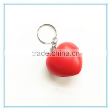 Promotional custom printed cheap red i love you heart shape ball keyring