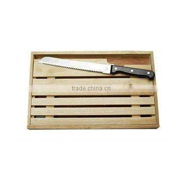 bread knife with bread board