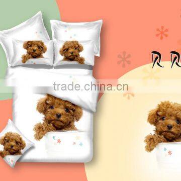 2014 hot selling 3D new cartoon style bedding set,4pcs 100%cotton reactive twill wholesale