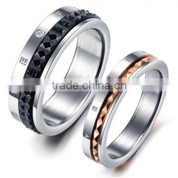 His&Hers stainless steel couple ring TITANIUM Engagement Wedding Rings Set