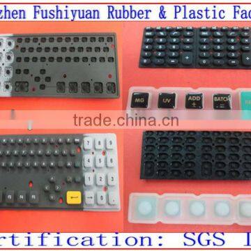 keypads for medical equipment conductive carbon pills spray laser back-lighted button silicone silicone silkscreen buttons