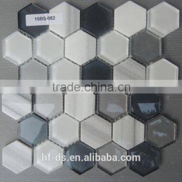 marble mixed glass mosaic