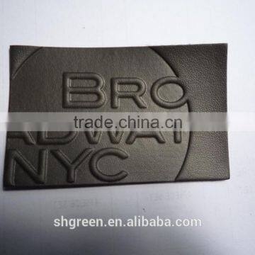 3D company uniform name synthetic leather patch