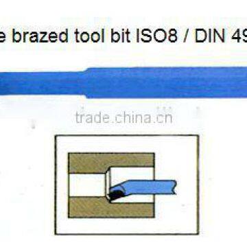 Carbide brazed tool bit ISO8 / DIN 4973 R/L