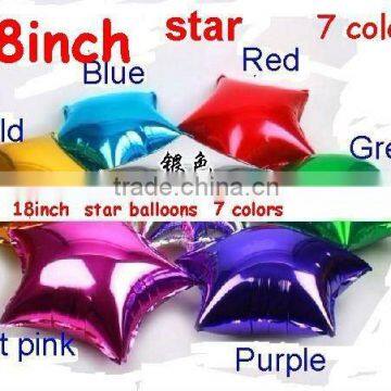 Solid Plain foil balloons , Assorted Solid Color Plain Colour 18" Round Shaped Foil mylar Balloon