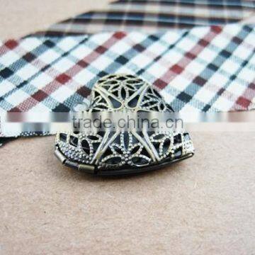 27mm Filigree Cage Locket Pendant Antiqued Bronze Brass Heart Shape Photo Locket Pendant Charm DIY Supplies 1131003 photo-3
