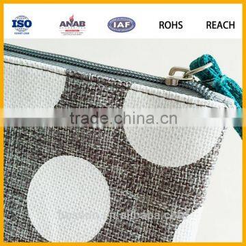 Custom Makeup Travel Promotional Fashion JUTE Cosmetic Bags,JUTE Make up Brushes Bag photo-4