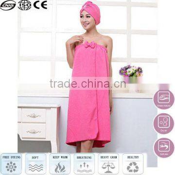 peach lady 100% cotton waffle weave hooded bath towel