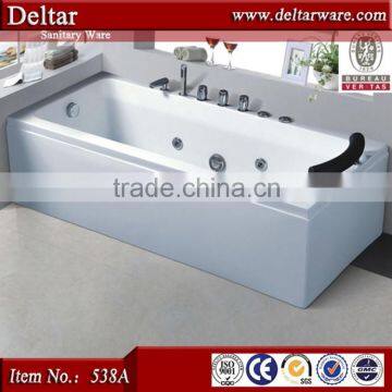 2 peopel use 1.9m length apron installation rectangle shape massage bathtub