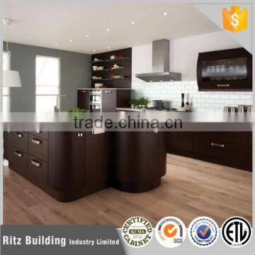 Coffee color cabinet door for l-shaped kitchen with island cabinet