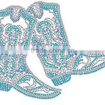 beautiful accessory western boot hot fix design