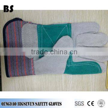 BSSAFETY Short Double Plam Leather Welding Work Glove for Korea USA photo-4