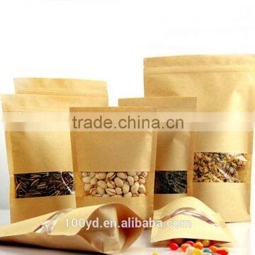 Chinese homemade paper bag with logo print kraft grocery paper bag for food