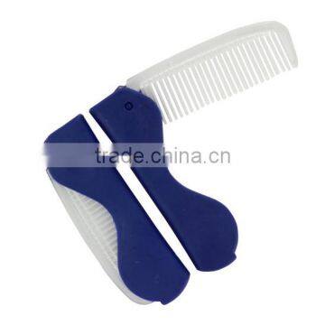 Folding handy plastic hotel personlized hair combs/popular design