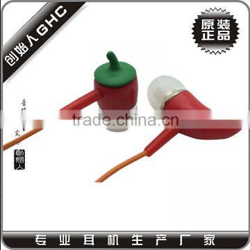 new novelty red peper earphone