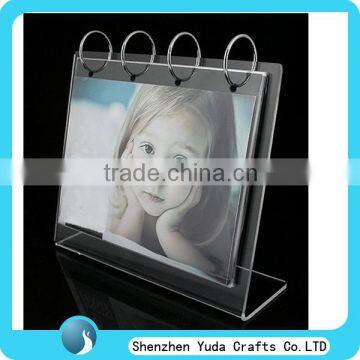 L shape acrylic calendar photo frame plastic cute baby photo frame calendar picture photo frame