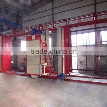 Powder coating line for heavy products