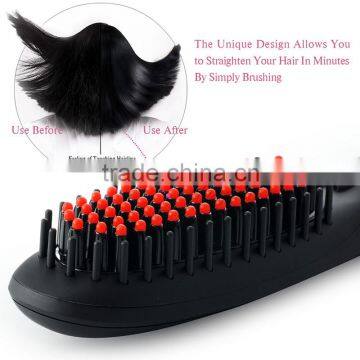 Wholesale Second Private Label 2 in 1 Anion LCD Electric Fast electronic Hair Straightener Comb with CE