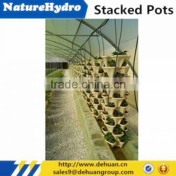 Vertical Plastic Garden Tower Plastic Stackable Pots